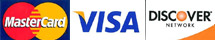 Mastercard, Visa, Discover
